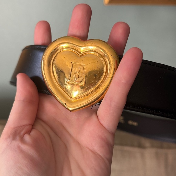 Escada Black Leather Belt